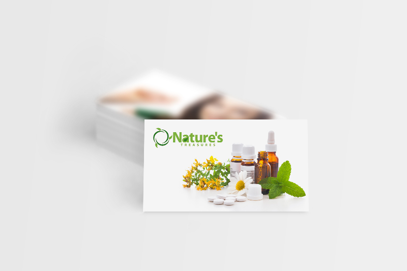 Nature's Treasures business cards